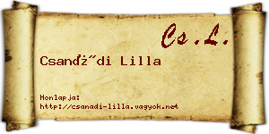 Csanádi Lilla névjegykártya